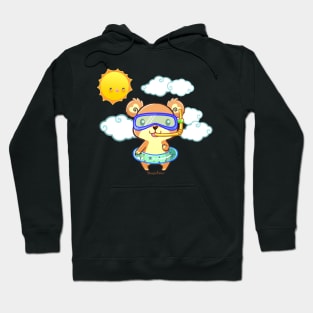 Summer Snorkeling Bear Hoodie